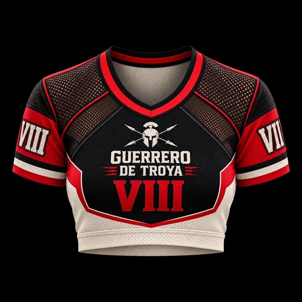 Crop top Guerrero de Troya VIII, vista frontal